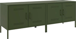vidaXL - Tv-meubelen - 2 - st - 68x39x50,5 - cm - staal - olijfgroen