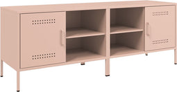 vidaXL - Tv-meubelen - 2 - st - 68x39x50,5 - cm - staal - roze