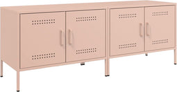 vidaXL - Tv-meubelen - 2 - st - 68x39x50,5 - cm - staal - roze