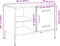 vidaXL - Tv-meubelen - 2 - st - 68x39x50,5 - cm - staal - roze