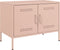 vidaXL - Tv-meubelen - 2 - st - 68x39x50,5 - cm - staal - roze