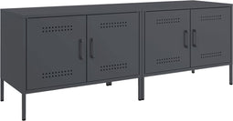vidaXL - Tv-meubelen - 2 - st - 68x39x50,5 - cm - staal - antracietkleurig