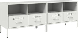 vidaXL - Tv-meubelen - 2 - st - 68x39x50,5 - cm - staal - wit