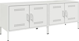 vidaXL - Tv-meubelen - 2 - st - 68x39x50,5 - cm - staal - wit