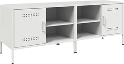 vidaXL - Tv-meubelen - 2 - st - 68x39x50,5 - cm - staal - wit