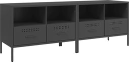 vidaXL - Tv-meubelen - 2 - st - 68x39x50,5 - cm - staal - zwart