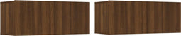 vidaXL - Tv-meubelen - 2 - st - 80x30x30 - cm - bewerkt - hout - bruin - eikenkleur