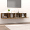 vidaXL - Tv-meubelen - 2 - st - 80x30x30 - cm - bewerkt - hout - gerookt - eikenkleur