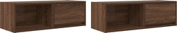 vidaXL - Tv-meubelen - 2 - st - 80x31x25,5 - cm - bewerkt - hout - bruin - eikenkleur
