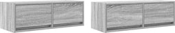 vidaXL - Tv-meubelen - 2 - st - 80x31x25,5 - cm - bewerkt - hout - grijs - sonoma - eiken