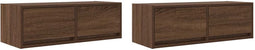 vidaXL - Tv-meubelen - 2 - st - 80x31x25,5 - cm - bewerkt - hout - bruin - eikenkleur