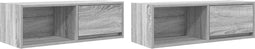 vidaXL - Tv-meubelen - 2 - st - 80x31x25,5 - cm - bewerkt - hout - grijs - sonoma - eiken