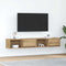 vidaXL - Tv-meubelen - 2 - st - 80x31x25,5 - cm - bewerkt - hout - artisanaal - eiken