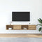 vidaXL - Tv-meubelen - 2 - st - 80x31x25,5 - cm - bewerkt - hout - artisanaal - eiken