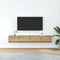 vidaXL - Tv-meubelen - 2 - st - 80x31x25,5 - cm - bewerkt - hout - artisanaal - eiken