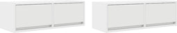 vidaXL - Tv-meubelen - 2 - st - 80x31x25,5 - cm - bewerkt - hout - wit