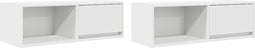 vidaXL - Tv-meubelen - 2 - st - 80x31x25,5 - cm - bewerkt - hout - wit