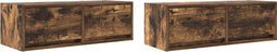 vidaXL - Tv-meubelen - 2 - st - 80x31x25,5cm - bewerkt - hout - gerookt - eikenkleurig