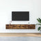 vidaXL - Tv-meubelen - 2 - st - 80x31x25,5cm - bewerkt - hout - gerookt - eikenkleurig