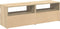 vidaXL - Tv-meubelen - 2 - st - LED-verlichting - 60x35x40 - cm - sonoma - eikenkleur