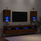 vidaXL - Tv-meubelen - 2 - st - met - LED-verlichting - 30,5x30x60 - cm - bruineiken