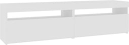 vidaXL - Tv-meubelen - 2 - st - met - LED-verlichting - 75x35x40 - cm - wit