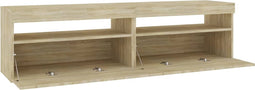 vidaXL - Tv-meubelen - 2 - st - met - LED-verlichting - 75x35x40 - cm - sonoma - eiken