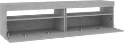 vidaXL - Tv-meubelen - 2 - st - met - LED-verlichting - 75x35x40 - cm - betongrijs