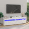 vidaXL - Tv-meubelen - 2 - st - met - LED-verlichting - 75x35x40 - cm - wit