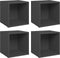 vidaXL - Tv-meubelen - 4 - st - 37x35x37 - cm - bewerkt - hout - grijs