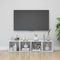 vidaXL - Tv-meubelen - 4 - st - 37x35x37 - cm - bewerkt - hout - hoogglans - wit