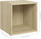 vidaXL - Tv-meubelen - 4 - st - 37x35x37 - cm - bewerkt - hout - sonoma - eikenkleurig
