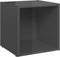 vidaXL - Tv-meubelen - 4 - st - 37x35x37 - cm - bewerkt - hout - hoogglans - grijs