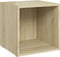 vidaXL - Tv-meubelen - 4 - st - 37x35x37 - cm - bewerkt - hout - sonoma - eikenkleurig