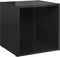 vidaXL - Tv-meubelen - 4 - st - 37x35x37 - cm - bewerkt - hout - hoogglans - zwart