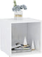 vidaXL - Tv-meubelen - 4 - st - 37x35x37 - cm - bewerkt - hout - hoogglans - wit