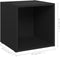 vidaXL - Tv-meubelen - 4 - st - 37x35x37 - cm - bewerkt - hout - zwart