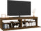 vidaXL - Tv-meubelen - met - LED-verlichting - 2 - st - 75x35x40 - cm - gerookt - eiken