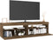 vidaXL - Tv-meubelen - met - LED-verlichting - 2 - st - 75x35x40 - cm - bruineiken