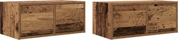 vidaXL - Tv-meubels - 2 - st - 60x31x25,5 - cm - bewerkt - hout - oud - houtkleurig