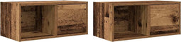 vidaXL - Tv-meubels - 2 - st - 60x31x25,5 - cm - bewerkt - hout - oud - houtkleurig