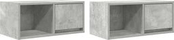 vidaXL - Tv-meubels - 2 - st - 60x31x25,5 - cm - bewerkt - hout - betongrijs