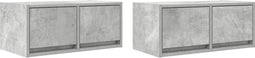 vidaXL - Tv-meubels - 2 - st - 60x31x25,5 - cm - bewerkt - hout - betongrijs