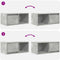 vidaXL - Tv-meubels - 2 - st - 60x31x25,5 - cm - bewerkt - hout - betongrijs