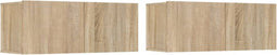 vidaXL - Tv-meubels - 2 - st - 80x30x30 - cm - bewerkt - hout - sonoma - eikenkleurig
