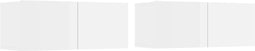 vidaXL - Tv-meubels - 2 - st - 80x30x30 - cm - bewerkt - hout - hoogglans - wit