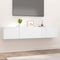 vidaXL - Tv-meubels - 2 - st - 80x30x30 - cm - bewerkt - hout - hoogglans - wit