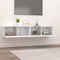 vidaXL - Tv-meubels - 2 - st - 80x30x30 - cm - bewerkt - hout - hoogglans - wit
