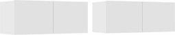 vidaXL - Tv-meubels - 2 - st - 80x30x30 - cm - bewerkt - hout - wit