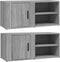 vidaXL - Tv-meubels - 2 - st - 80x31,5x36 - cm - bewerkt - hout - grijs - sonoma - eiken